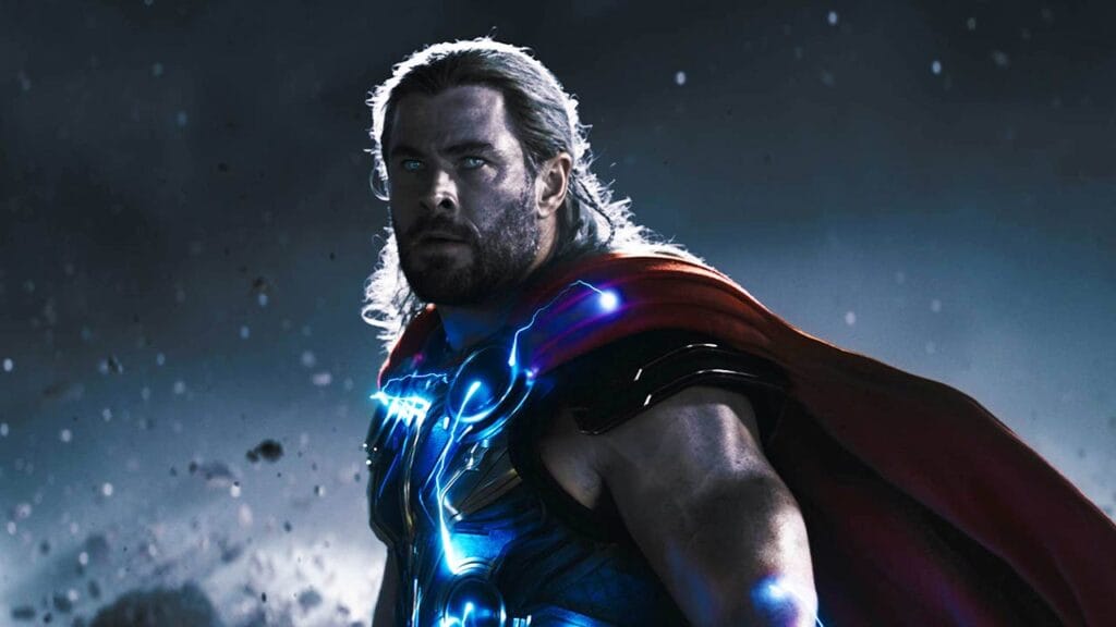 Chris Hemsworth como Thor en Thor: Love and Thunder