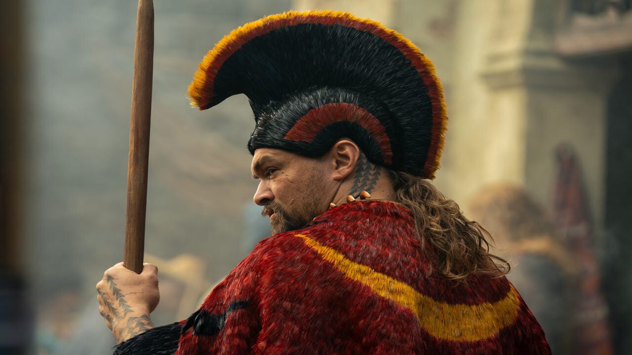 Jason Momoa en el episodio 3 de El Gran Guerrero