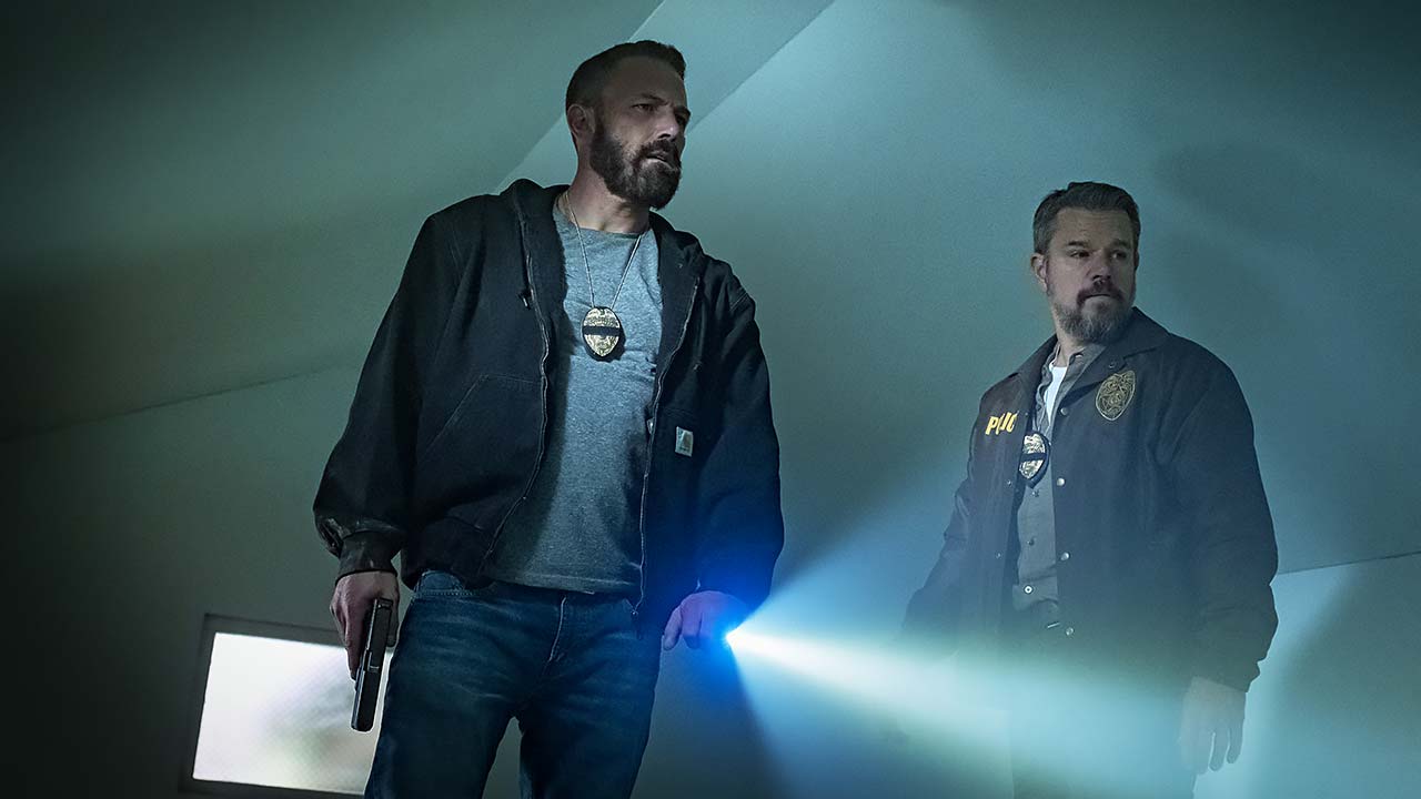 Ben Affleck como J.D. Byrne y Matt Damon como Dane Dumars en El botín