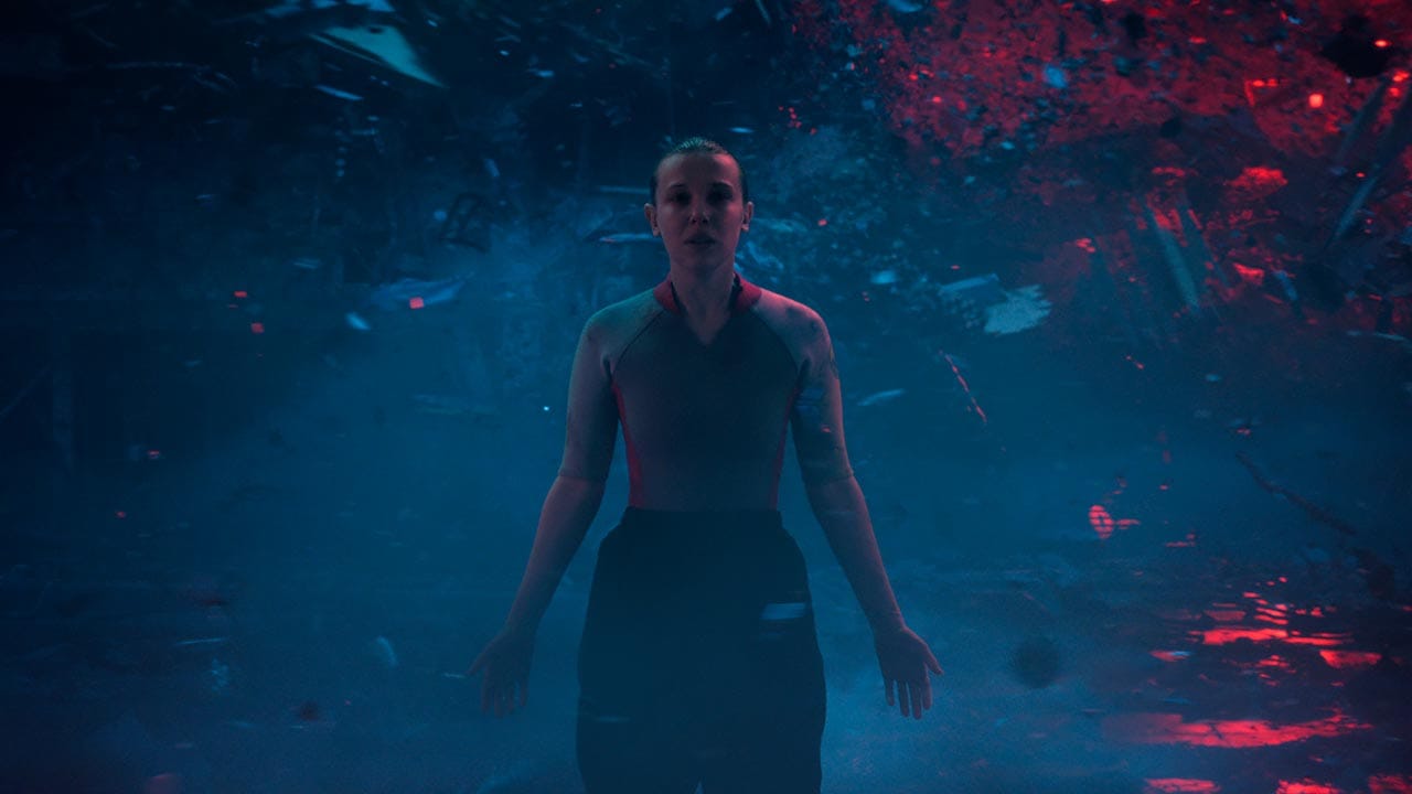 Millie Bobby Brown como Once en el episodio 8 de la temporada 5 de Stranger Things