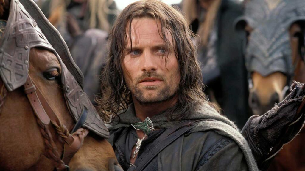 Viggo Mortensen como Aragorn en El Señor de los Anillos: Las Dos Torres