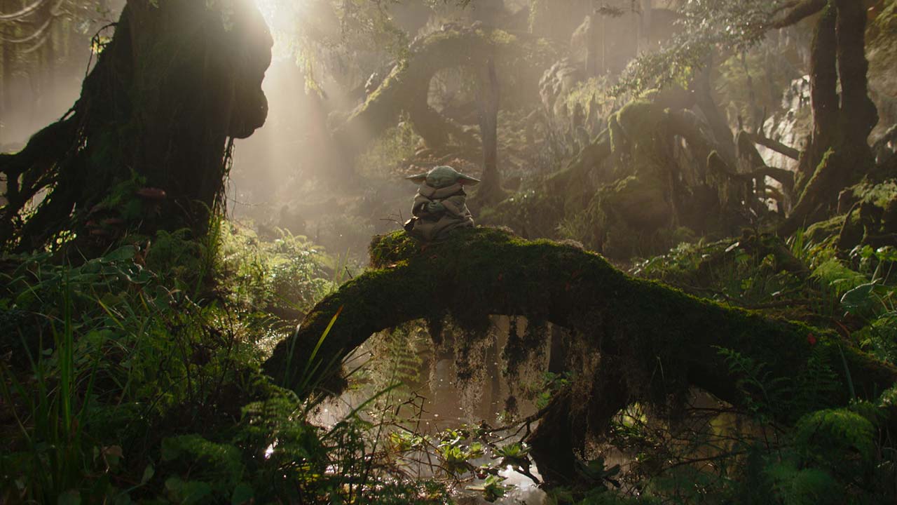 Grogu meditando en The Mandalorian and Grogu