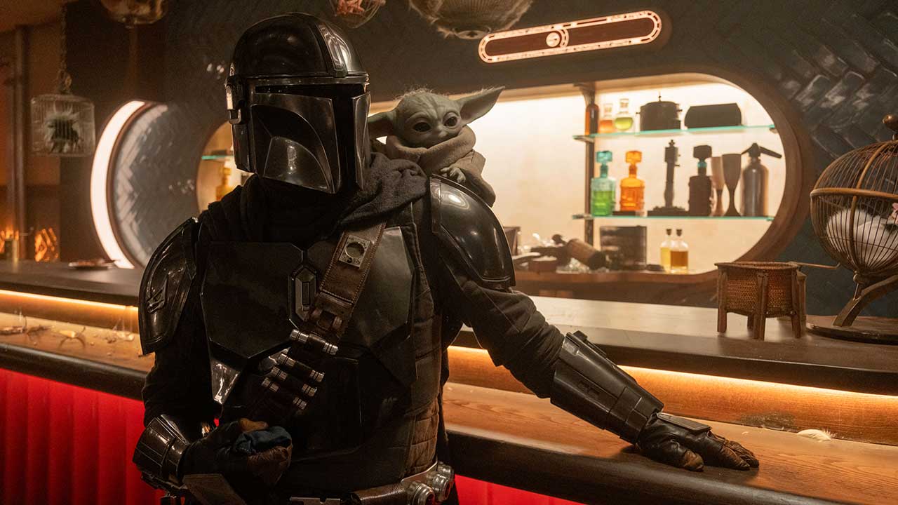 Mando y Grogu en The Mandalorian and Grogu