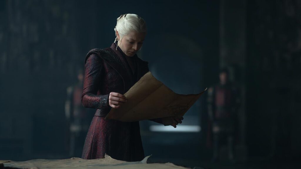 Emma D'Arcy como Rhaenyra en el episodio 1 de la temporada 3 de La Casa del Dragón