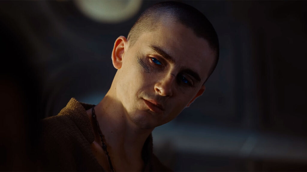 Timothée Chalamet como Paul Atreides en Dune: Parte Tres