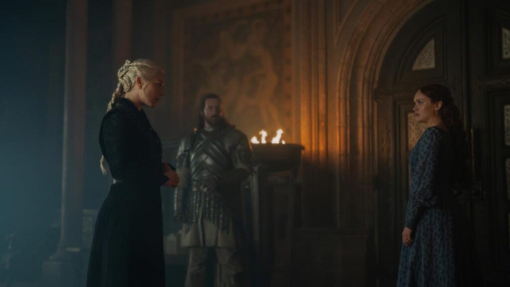 Emma D'Arcy como Rhaenyra y Olivia Cooke como Alicent en el episodio 3x06 de La Casa del Dragón