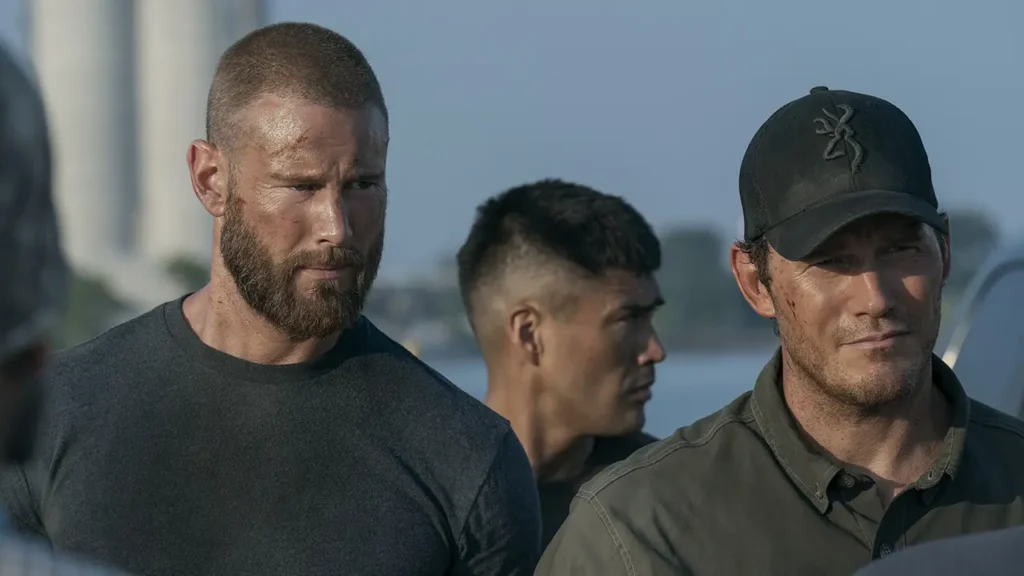 Tom Hopper y Chris Pratt en la temporada 2 de La Lista Final